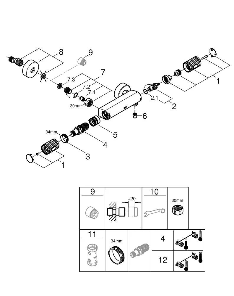 Ducha Grohe Grohtherm 1000 performance