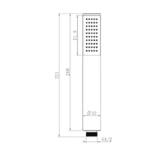Columna de grifería para ducha monomando Stillo Zeus blanco rociador mural 2 vías Ø250mm