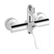 Columna de grifería para ducha monomando Stillo Zeus cromo rociador mural 2 vías Ø250mm