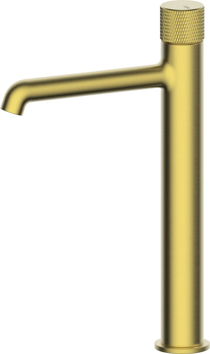 Grifo de lavabo extra alto Stillo Hades volante Cold Open oro con aireador