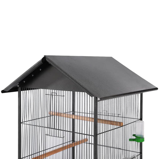 Jaula Para Pájaros Con Techo De Acero 66X66X155 Cm