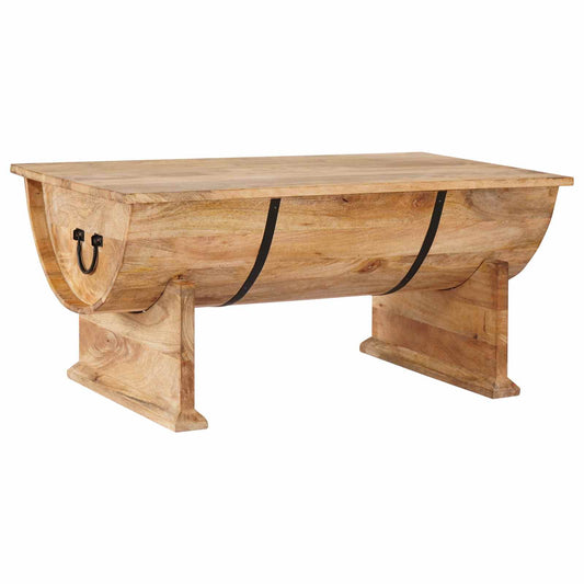 Mesa De Centro De Madera Maciza De Mango 88X50X40 Cm