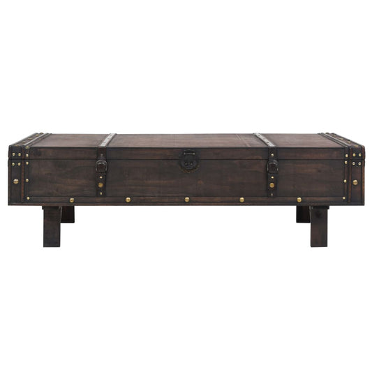 Mesa De Centro Madera Contrachapada Estilo Vintage 120X55X35 Cm