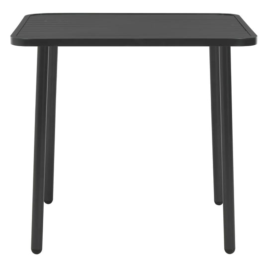 Mesa De Jardín De Acero Gris Oscuro