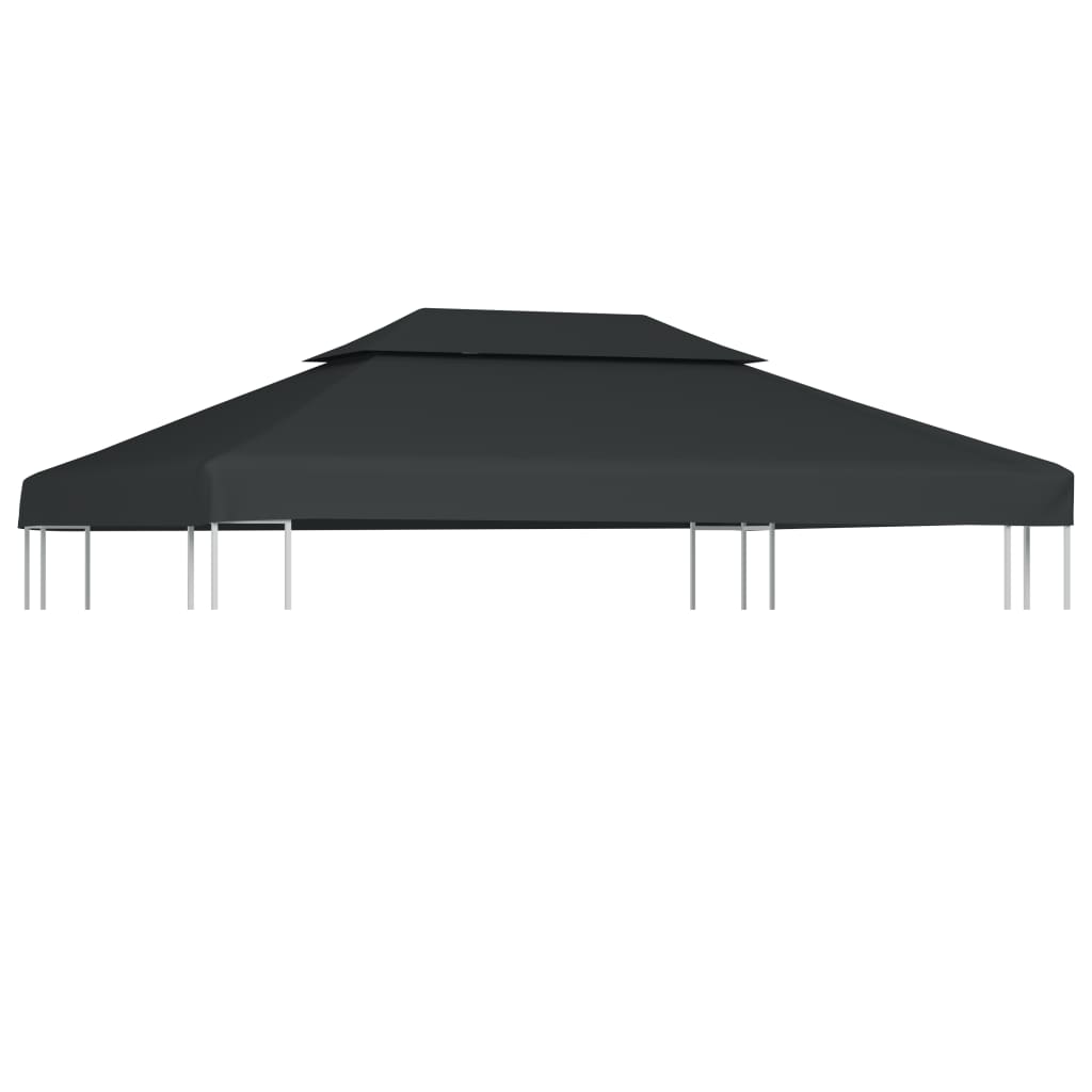 Toldo De Cenador 2 Niveles 310 G/M² 4X3 M Gris Topo