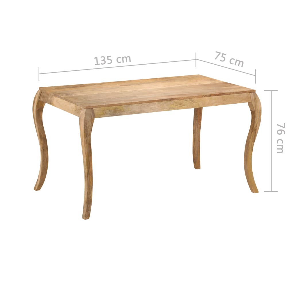 Mesa De Comedor De Madera Maciza De Mango