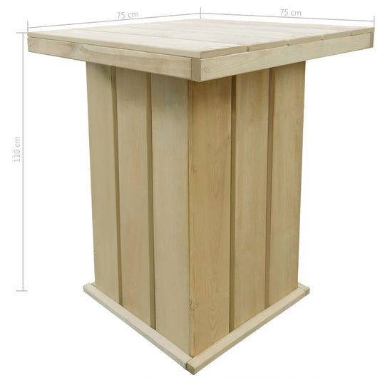 Mesa De Bar De Madera De Pino Impregnada
