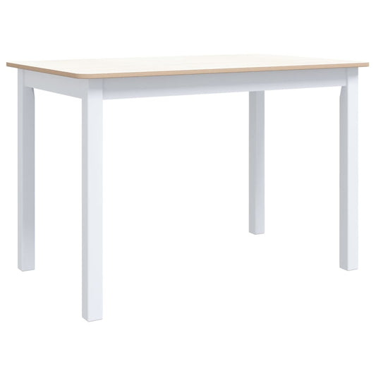 Mesa De Comedor Madera De Caucho 114X71X75 Cm
