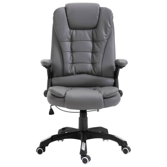 Silla De Oficina De Cuero Sintético Gris