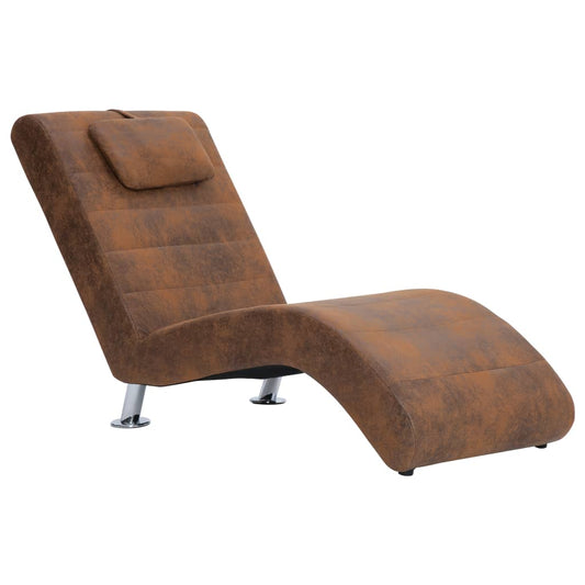 Diván Con Almohada De Piel De Ante Artificial