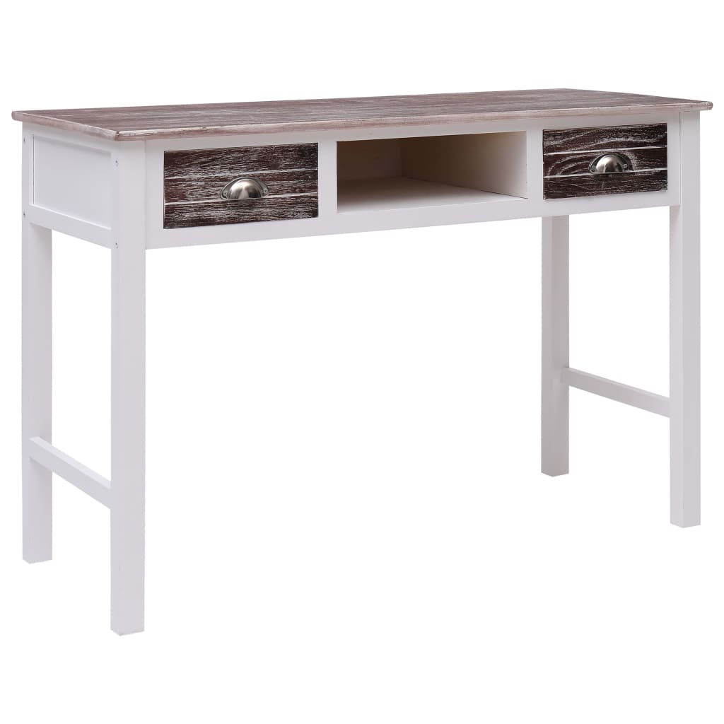 Escritorio De Madera Gris 110X45X76 Cm