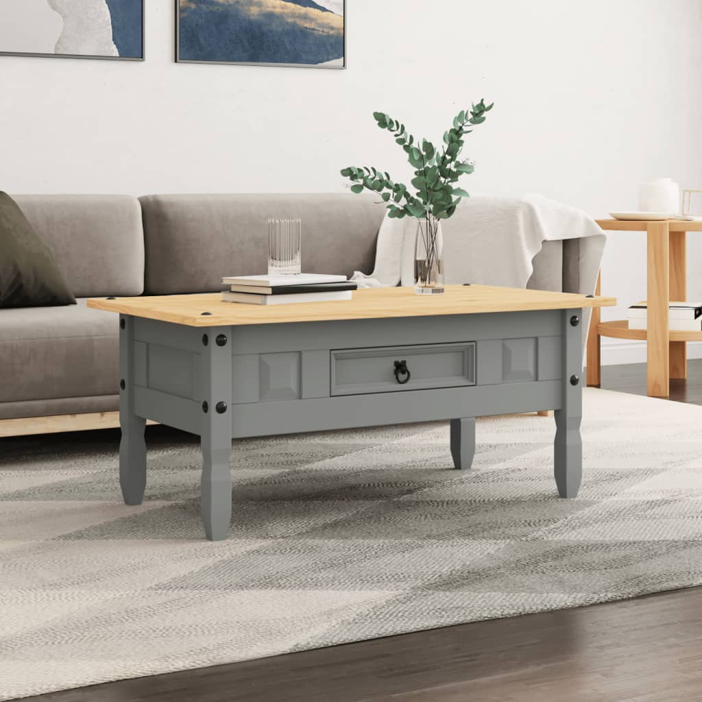 Mesa De Centro Corona Range Pino Mexicano 100X55X44 Cm