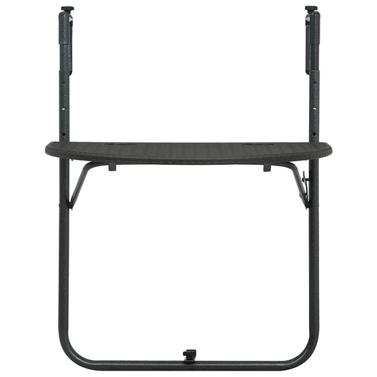 Mesa Balcón Colgante Plástico Aspecto Ratán 60X64X83,5Cm