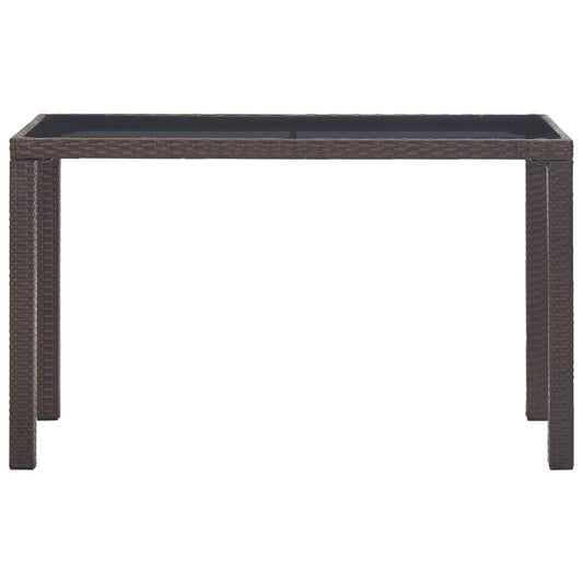 Mesa De Jardín De Ratán Sintético