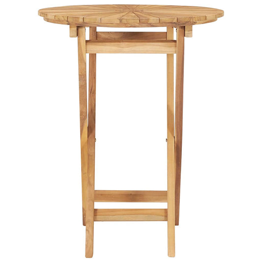 Mesa De Jardín Plegable Madera Maciza De Teca Ø 60 Cm