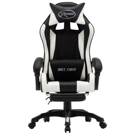 Silla Gaming Con Reposapiés Cuero Sintético