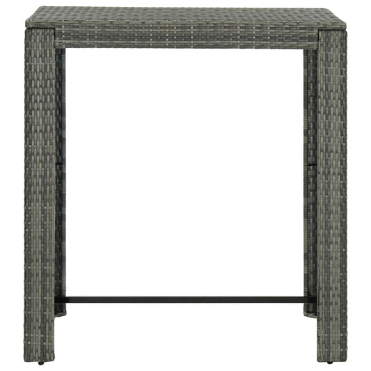 Mesa Alta Para Jardín Ratán Sintético 100X60,5X110,5 Cm