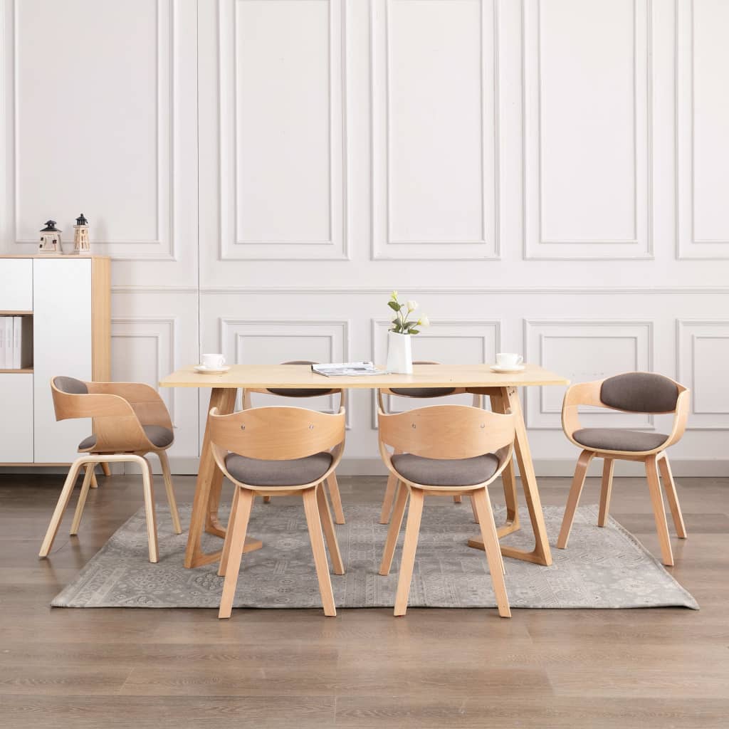 Sillas De Comedor 2 Unidades Madera Curvada Y Cuero Sintético