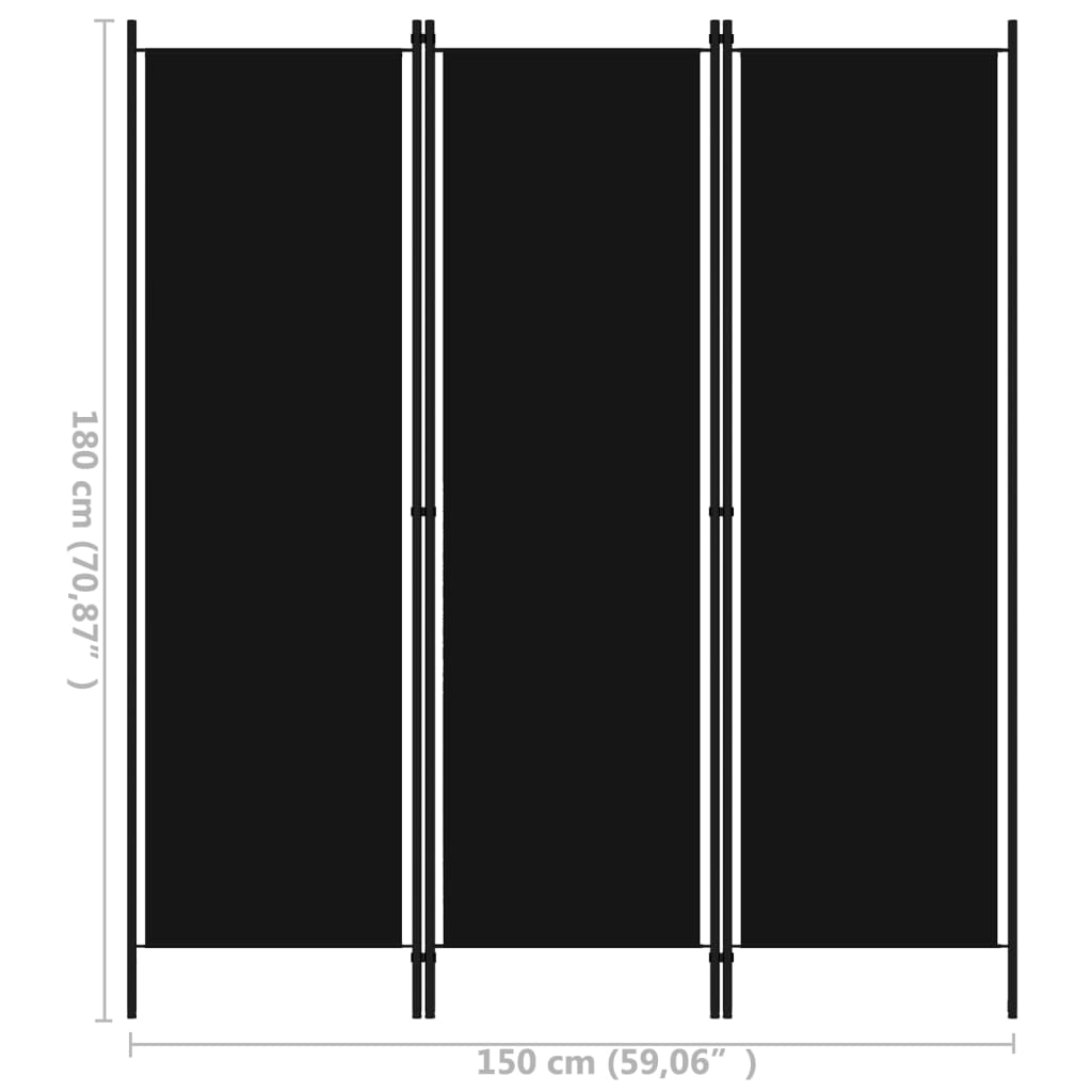 Biombo Divisor De 3 Paneles 150X180 Cm