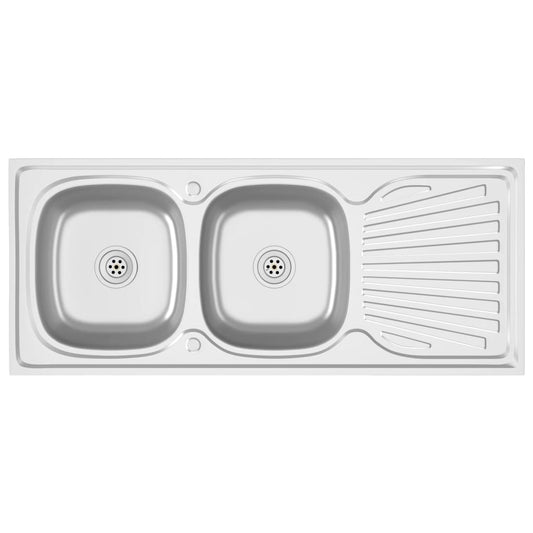 Fregadero De Cocina Doble Seno Acero Inoxidable