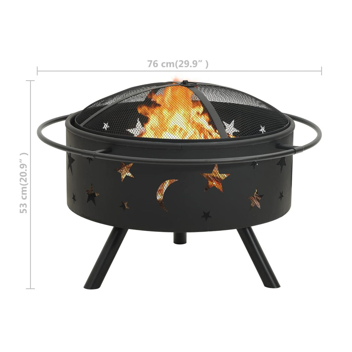 Brasero Con Atizador Acero Xxl 76 Cm