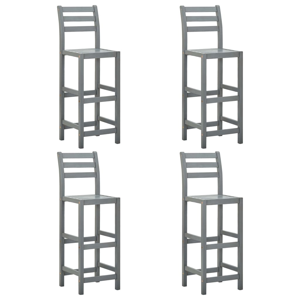 Sillas De Cocina 4 Unidades Madera Maciza De Acacia