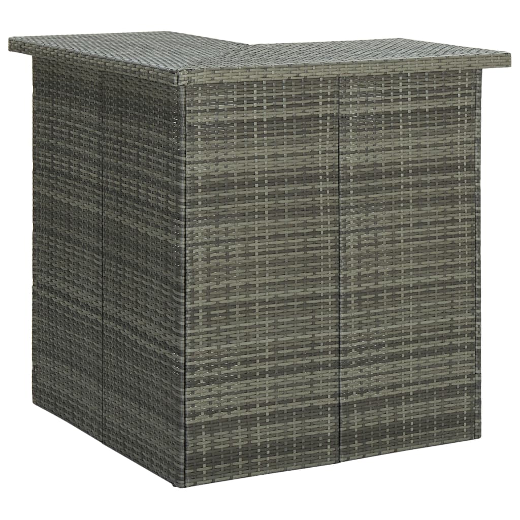 Mesa De Bar De Esquina Ratán Sintético 100X50X105 Cm