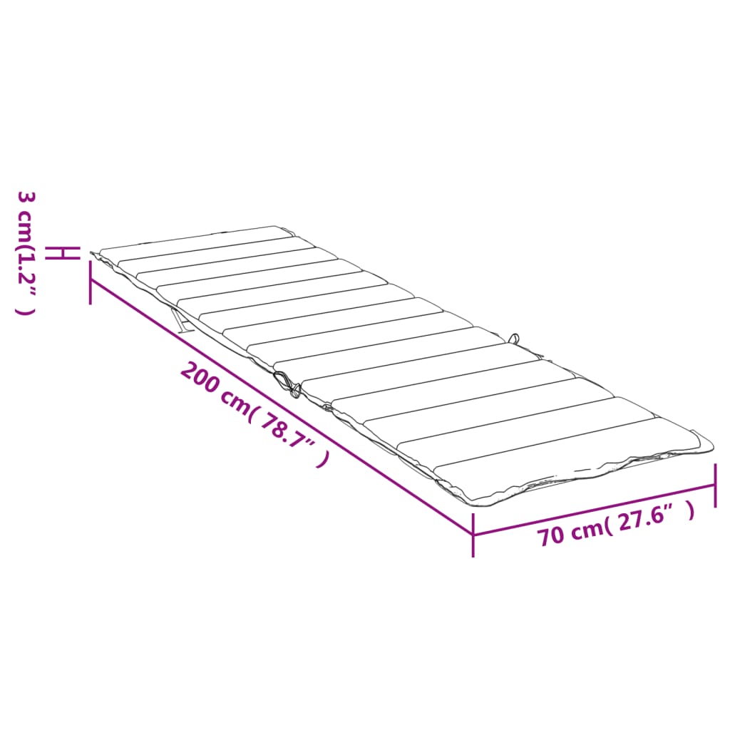 Cojín De Tumbona De Tela Oxford Azul