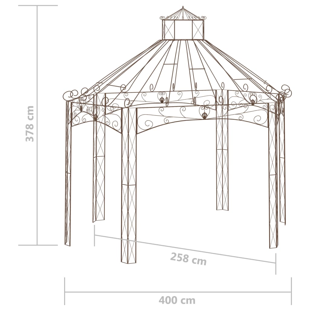Pérgola De Jardín Marrón Antiguo Hierro
