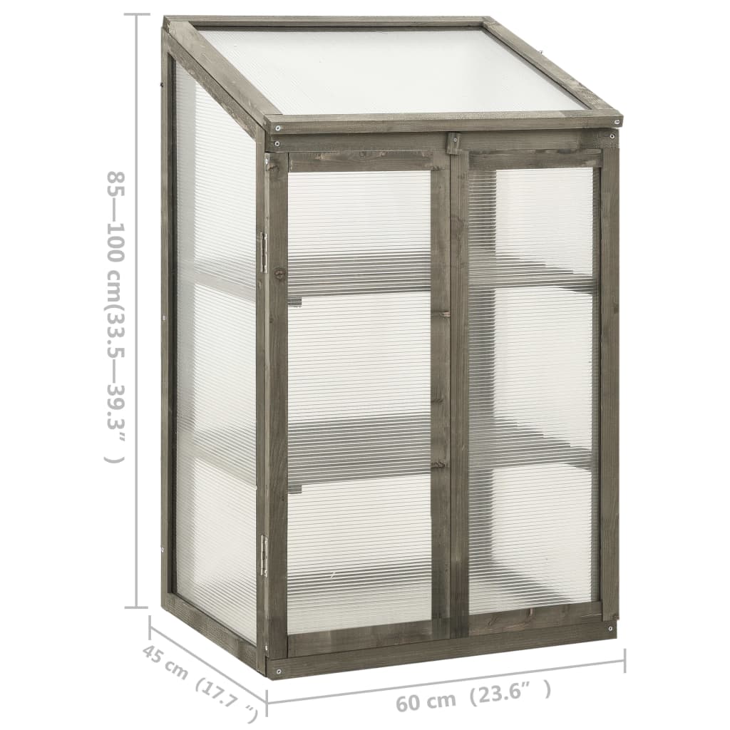 Invernadero De Madera De Abeto 60X45X100 Cm
