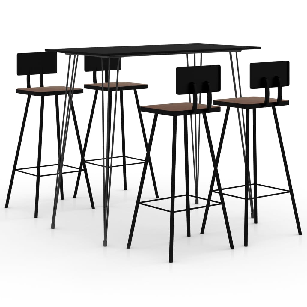Juego De Mesa Alta Y Taburetes De Bar 3 Piezas
