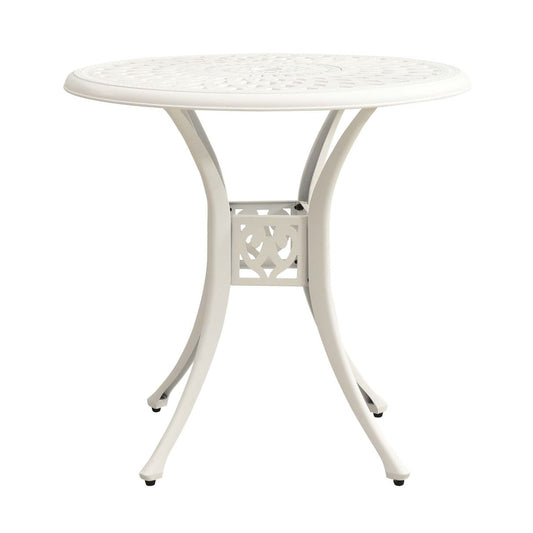 Mesa De Jardín Aluminio Fundido Blanca
