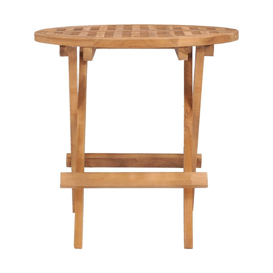 Mesa Plegable De Jardín Madera Maciza De Teca 50X50X50 Cm