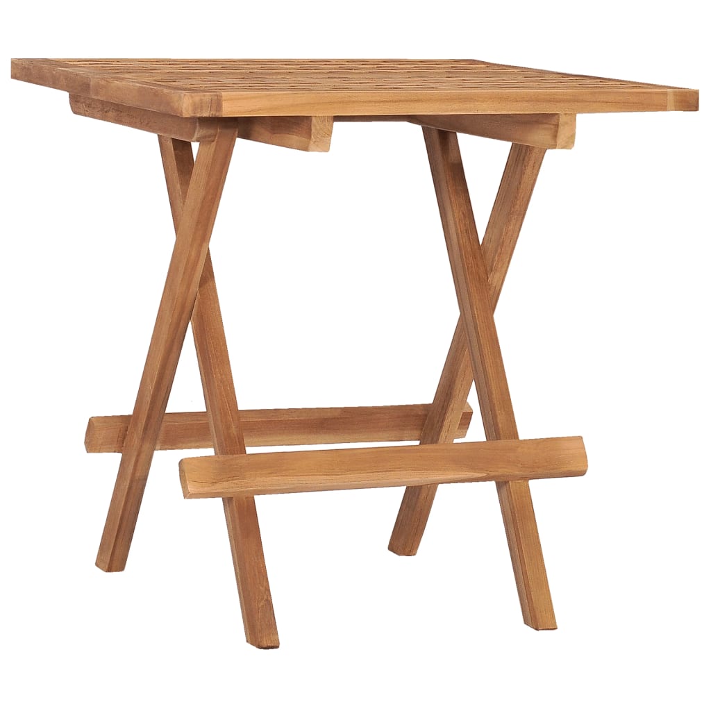 Mesa Plegable De Jardín Madera Maciza De Teca 50X50X50 Cm