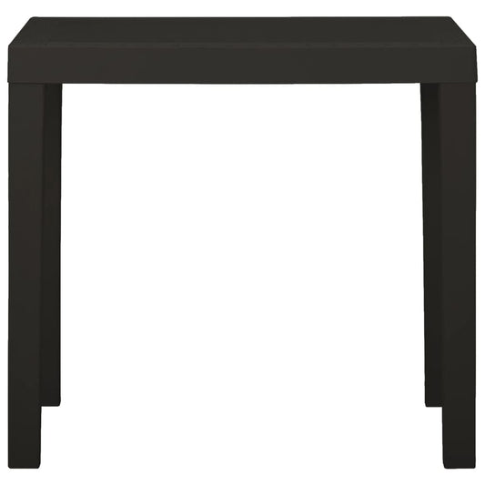 Mesa De Jardín De Plástico Gris Antracita 79X65X72 Cm