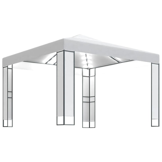 Cenador Con Doble Techo Y Tira De Luces Led 3X3 M