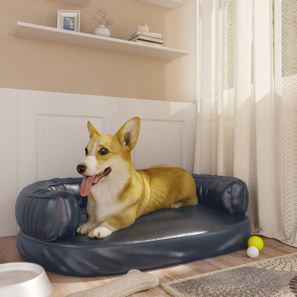 Cama Para Perros De Espuma Cuero Sintético