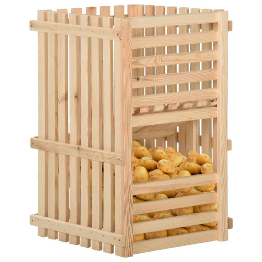 Caja Para Patatas Madera Maciza De Pino