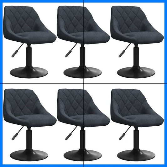 Sillas De Comedor Giratorias 6 Unidades Terciopelo