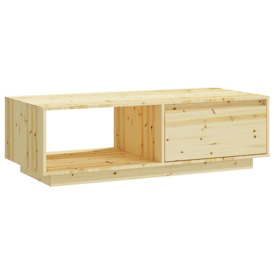 Mesa De Centro De Madera Maciza De Abeto 110X50X33,5 Cm