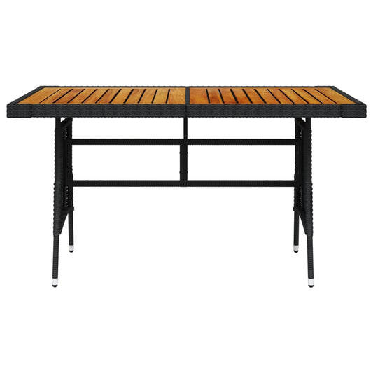 Mesa De Jardín Ratán Pe Y Acacia Maciza