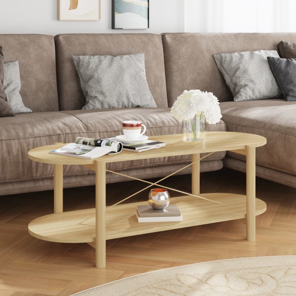 Mesa De Centro Madera Contrachapada 110X48X40 Cm