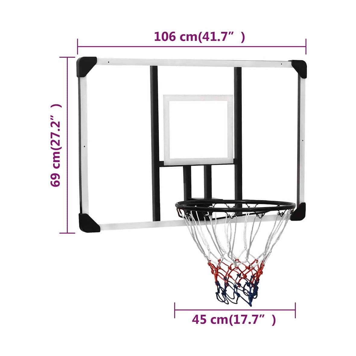 Tablero De Baloncesto Policarbonato Transparente