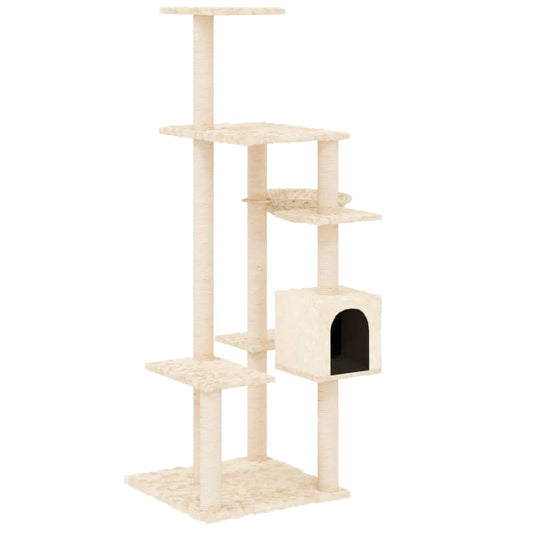 Rascador Para Gatos Con Postes De Sisal Color 142 Cm
