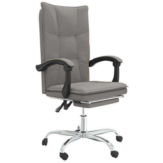 Silla De Oficina Reclinable De Tela Gris