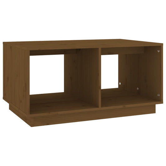 Mesa De Centro Madera Maciza De Pino 80X50X40 Cm