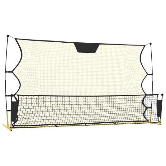 Red De Rebote De Fútbol Poliéster Negro Y Amarillo 183X85X120Cm
