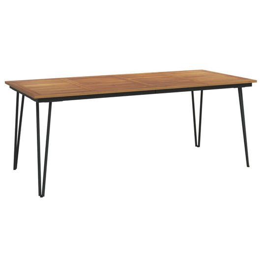 Mesa De Jardín Con Patas En U Madera Maciza Acacia