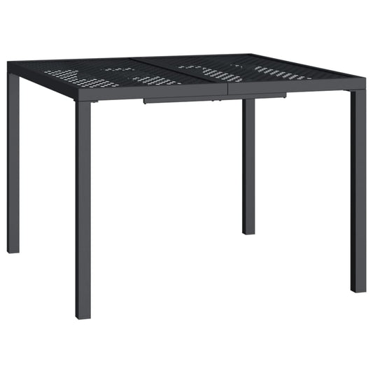 Mesa De Jardín De Acero Gris Antracita