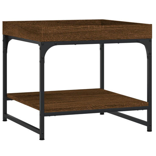 Mesa De Centro Madera Ingeniería Roble Marrón 49,5X49,5X45 Cm
